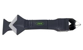 Strugač za silikon od nerđajućeg čelika sa silikonskom špatulom i 5 zamenljivih umetaka (3R–17R), uklanja stari silikon i izravnava spojeve u kuhinji i kupatilu JBM